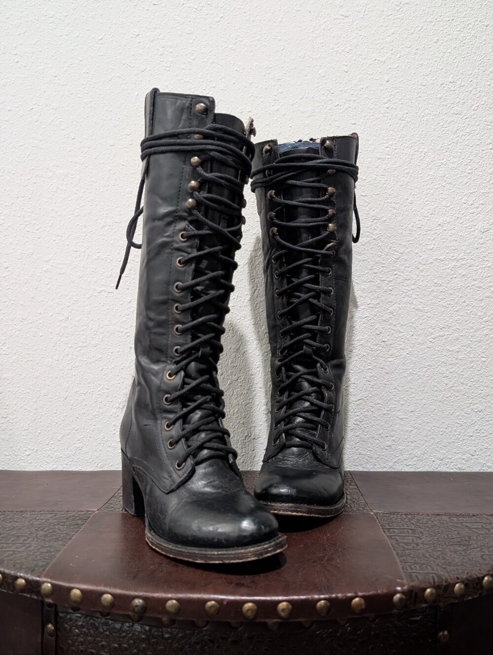 OG Freebird by Steven Black Grany Lace Up Boots Size 7
